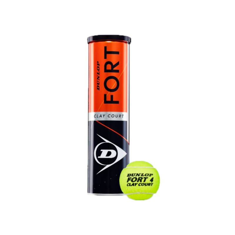 DUNLOP - Tarro de Pelotas de Tenis Dunlop Fort x4
