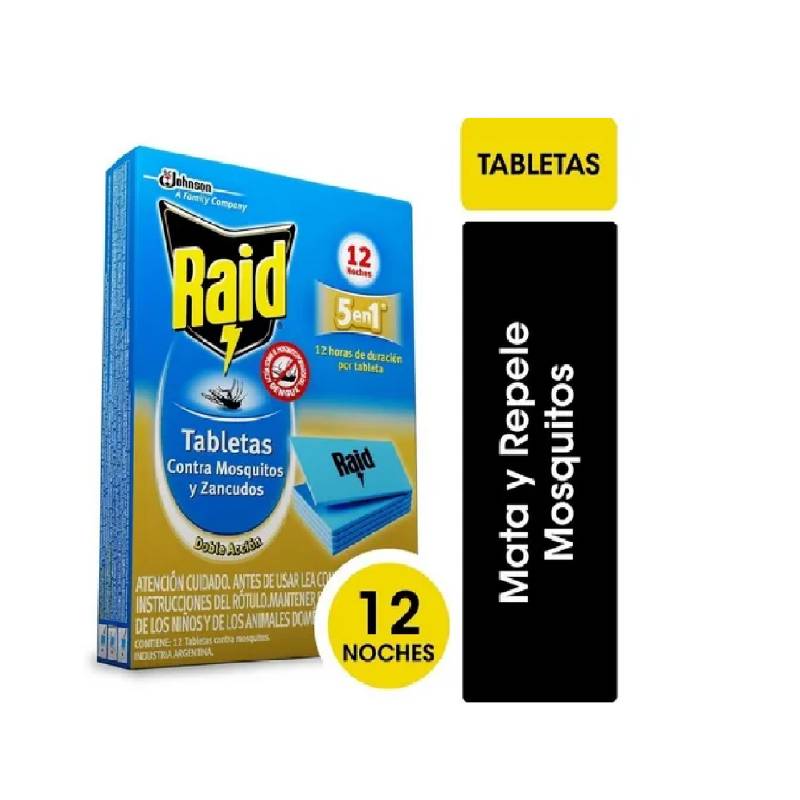 RAID - RAID MOSQUITOS ZANCUDOS TAB 12 UNID