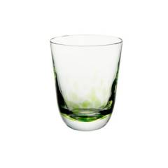 SOHOGAR - Vaso de vidrio detalles verdes fabricado en polonia