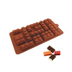 GENERICO - Molde Silicona Choco Block Molde Lego Molde Chocolate Molde Robot