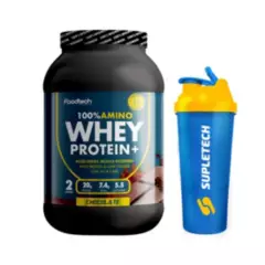FOODTECH - 100% Amino Whey Protein 2 lb - Foodtech Chocolate + Shaker W