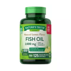 NATURE'S TRUTH - Omega 3 Fish Oil 1000 mg con esencia de limón - 125 Cápsulas Blandas