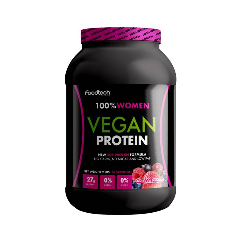 FOODTECH - 100 % Women Vegan Protein 2LB - Foodtech frutos del bosque