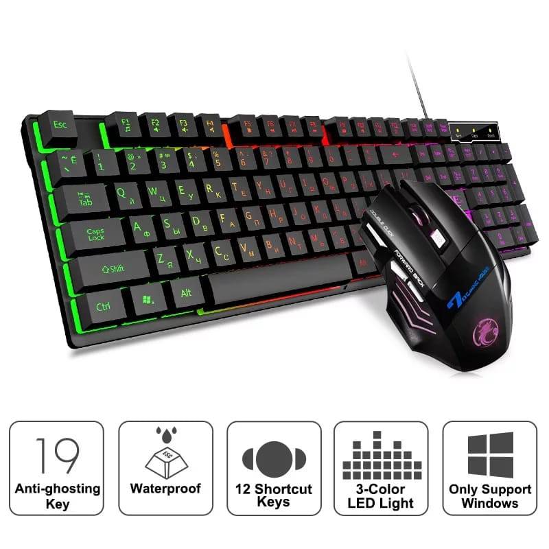 GENERICO - Teclado Mouse Red Gamer IMICE AN300