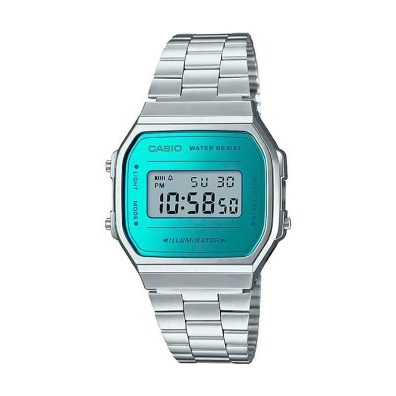 Reloj Casio digital plateado unisex camuflaje