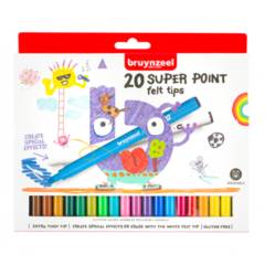 BRUYNZEEL - Marcadores Para Niños Bruynzeel Superpoint 20 Colores