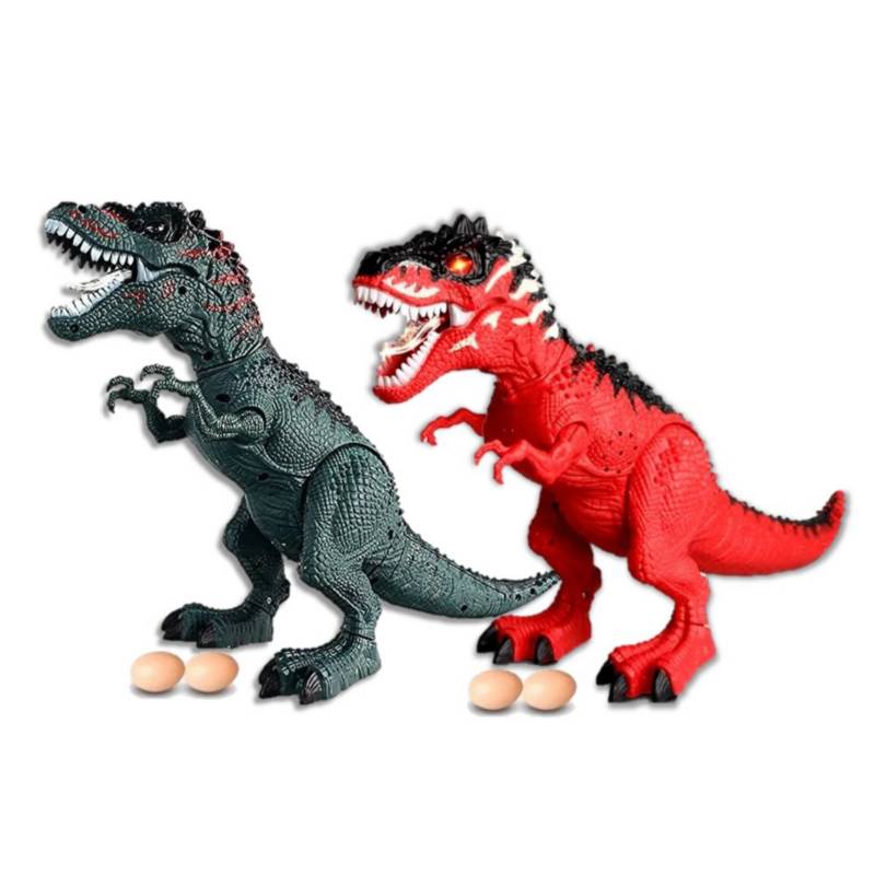 SPACEZAT - Dinosaurio Juguete T-Rex con Luces y Sonido, Pone Huevos