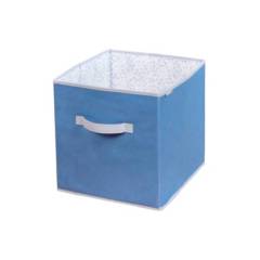 INTERDESIGN - Canasto organizador cube azul L Interdesign