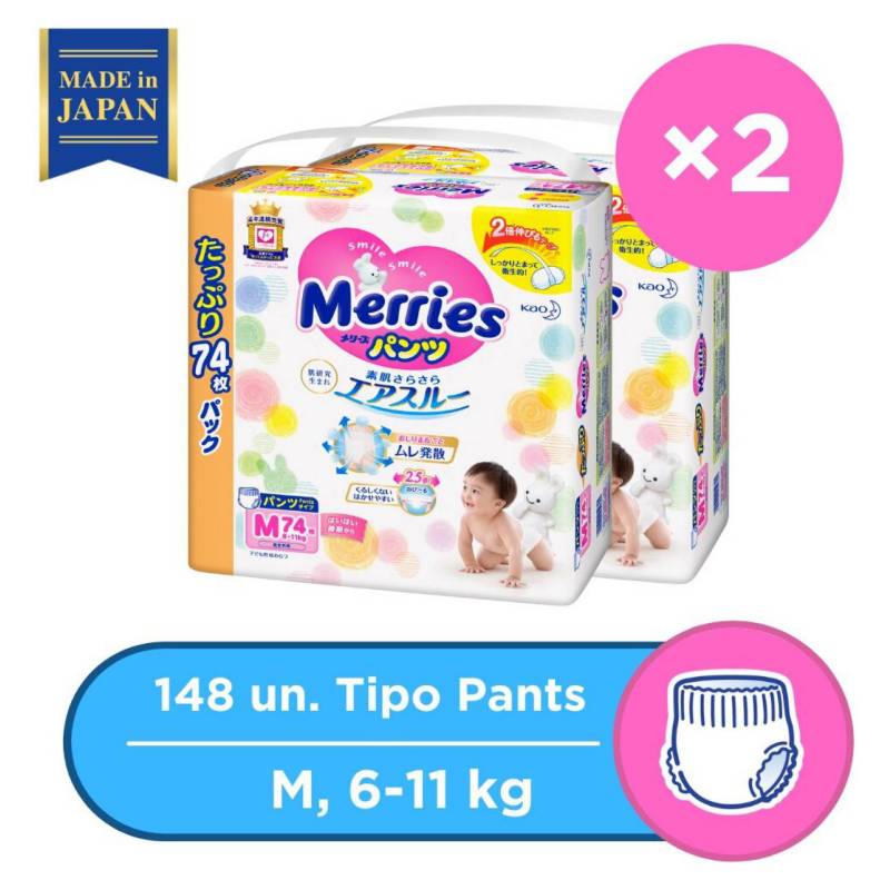 MERRIES - Merries pants pack conveniente talla m 74x2pcs