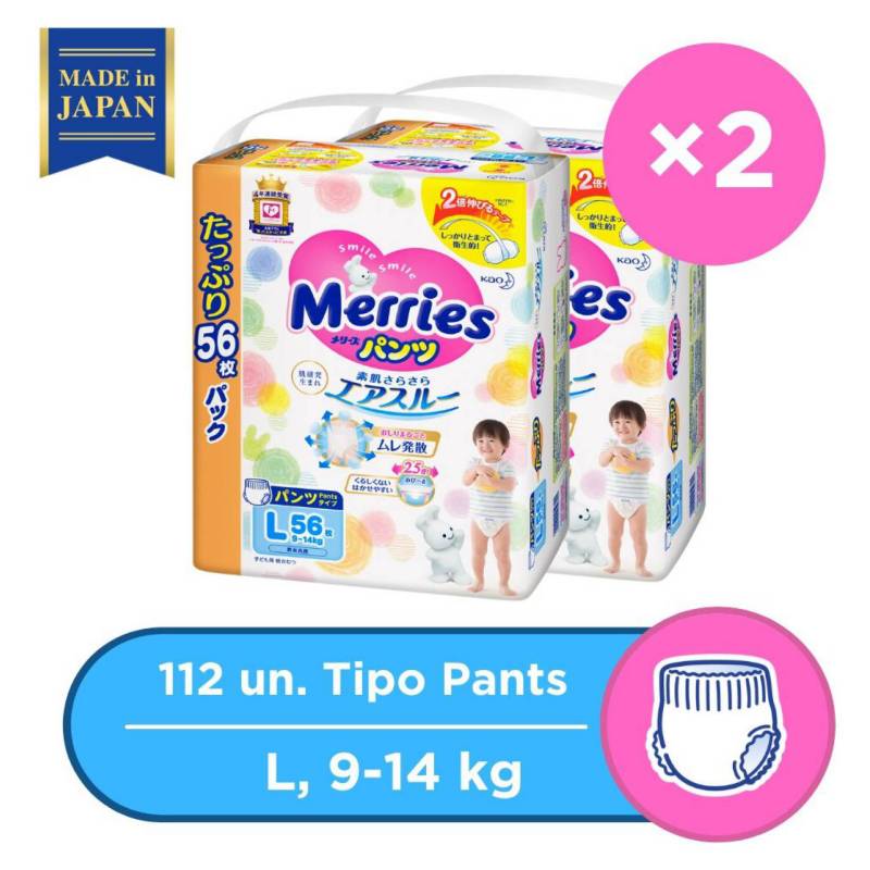 MERRIES - Merries pants pack conveniente talla l 56x2pcs
