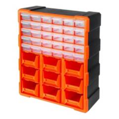TACTIX - Caja Organizadora Plástica, 30 Cajas Y 9 Bandejas