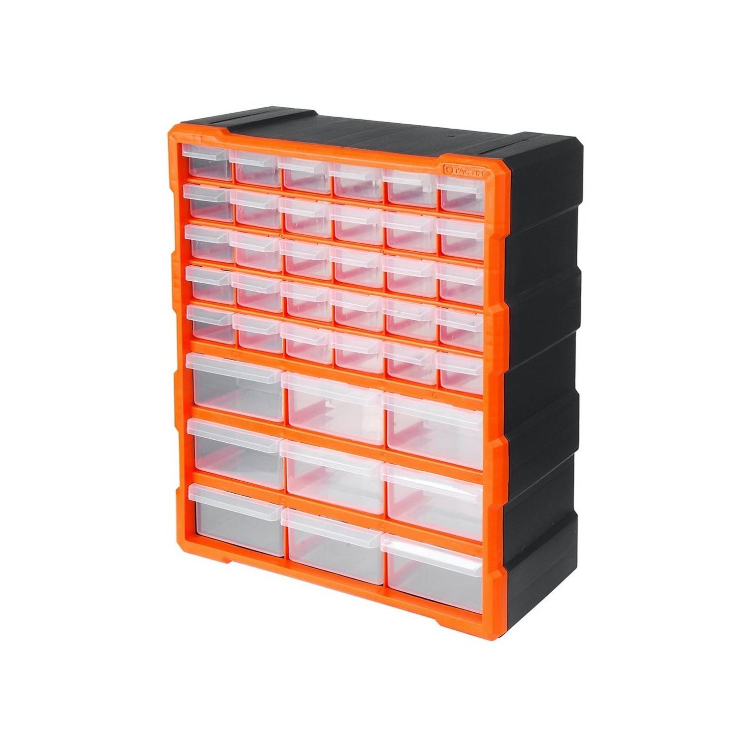 TACTIX Caja Organizadora Plástica Multifuncional, 39 Compartimiento
