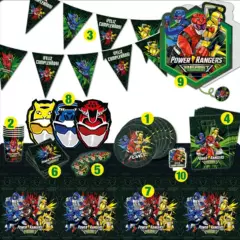 POWER RANGERS - Set Cumpleaños Power Ranger para 6 Personas Cotillón Pronobel
