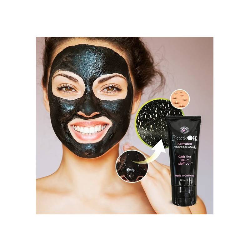 MASCARILLA FACIAL CARBÓN ACTIVADO PARA LOS PUNTOS NEGROS ACNÉ Y BRILLO