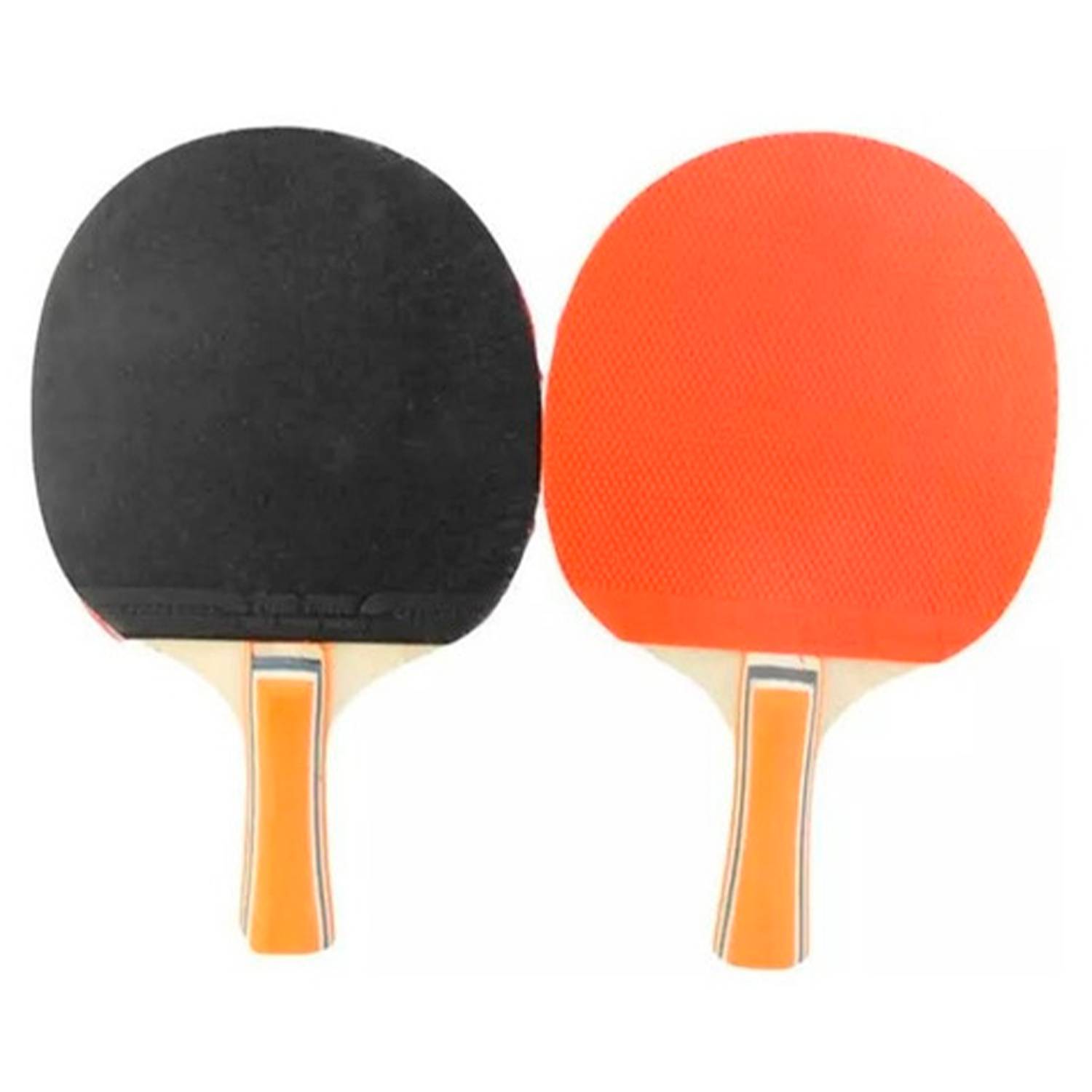 Ripley - SET PALETA RAQUETA PING PONG + 3 PELOTAS - MANGO MADERA NATURAL