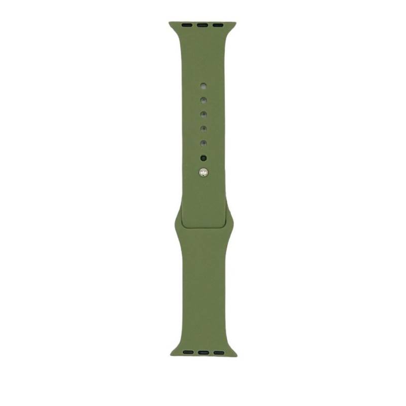 GENERICO - Correa de Silicon compatible con Apple Watch 38-40-41mm SM Verde Khaki