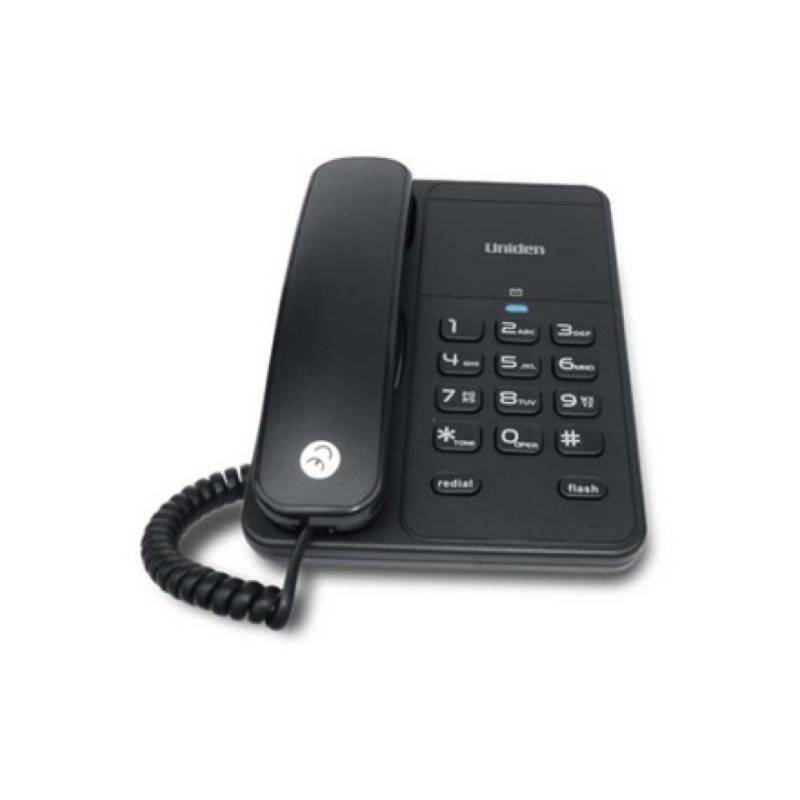 UNIDEN - Telefono Sobremesa Botones Grandes Negro 7202 Uniden