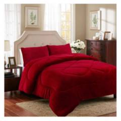 ANNGEBUT - Cobertor Sherpa King Color Rojo