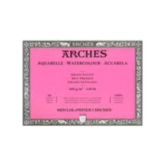 ARCHES - Block Papel Acuarela Arches 300g Grano Satinado 23x31cm 20H