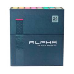 ALPHA DESING - Marcadores Alpha Design Set C 24 Colores