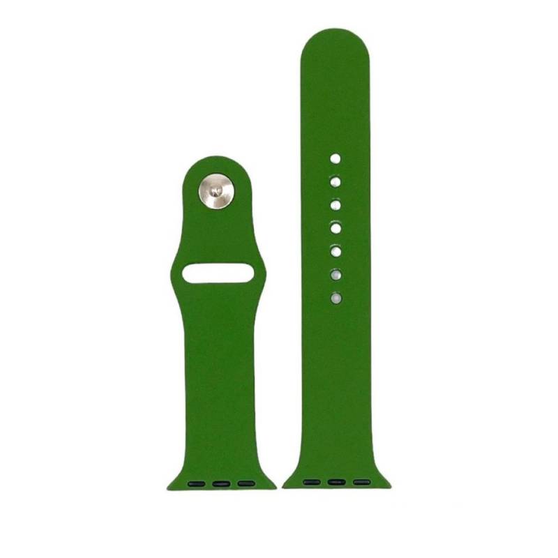 GENERICO - Correa de Silicona compatible con Apple Watch 38-40-41mm LM Verde Mil