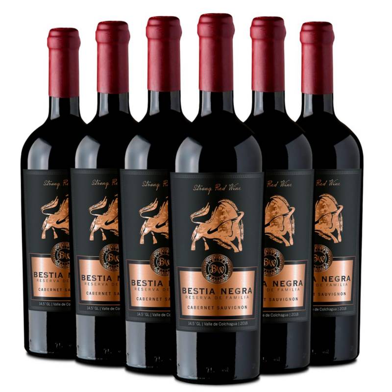 BESTIAS WINES - 6 Vinos Bestia Negra Reserva de Familia Cabernet Sauvignon