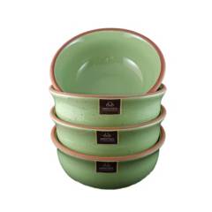 MESTIZA - Set con 4 Bowls de Ceramica Menta Miel