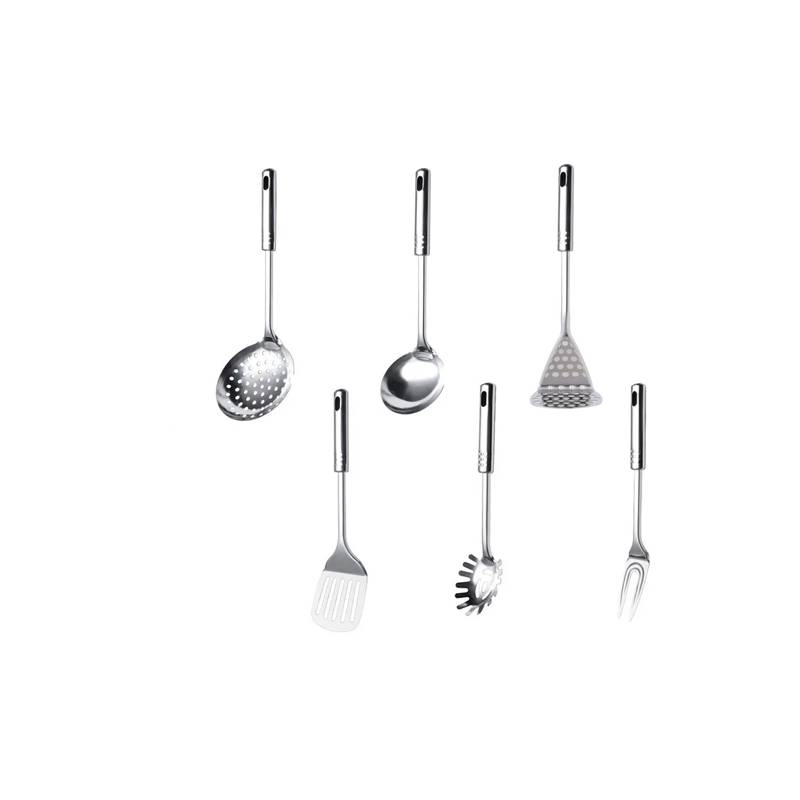 GENERICO Set Utensilios De Cocina Acero Inoxidable X6 Unidades