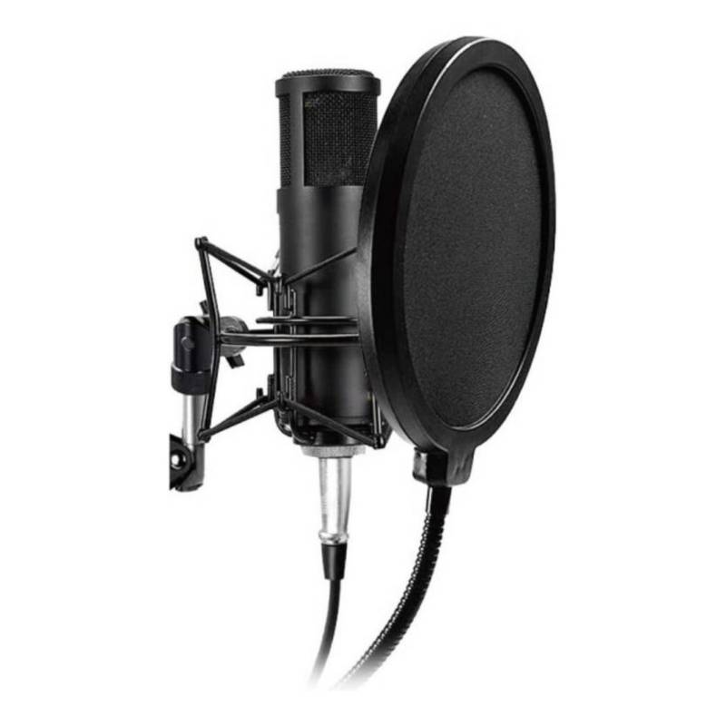 AUDIOPRO - AntiPop Con Soporte Giratorio Para Microfonos Negro Audiopro