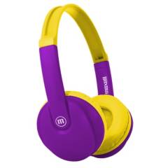 MAXELL - Audífonos Inalámbrico Para Niño Bluetooth BT-350 AmarilloPurpura