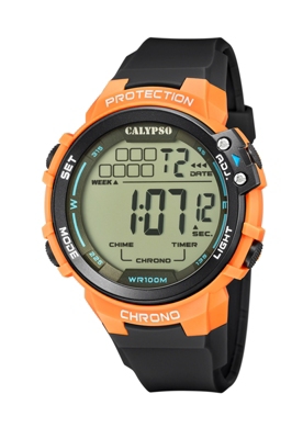 Reloj Calypso Digital Gris y Amarillo Hombre K5780/1