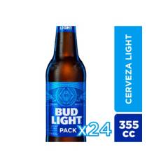 BUDWEISER - Cerveza Budlight botellin 24 Unidades 355 cc