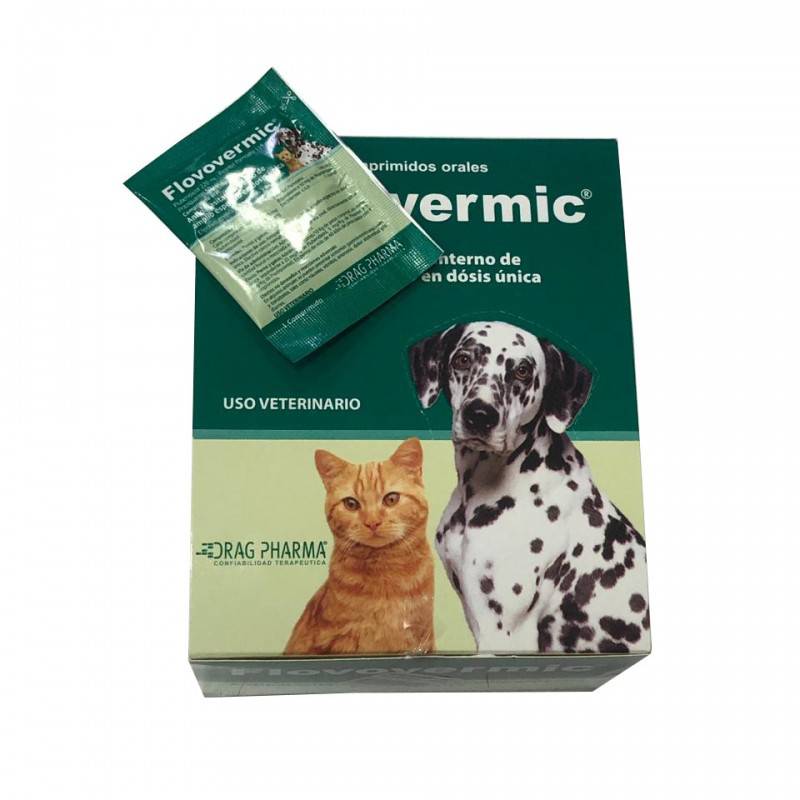 DRAG PHARMA - Flovovermic Antiparasitario interno 10kg canino y felino