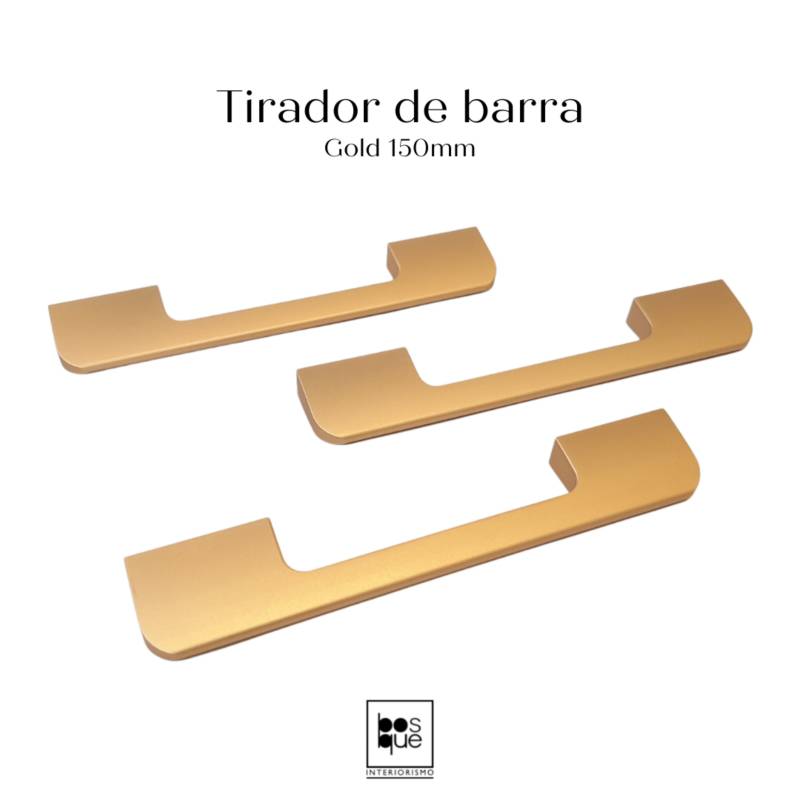CASAS DEL BOSQUE - TIRADOR DE BARRA SIMPLE COLOR BRONCE 150MM