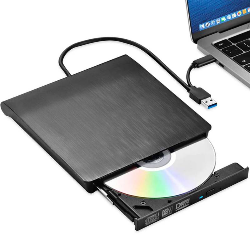 Comprar PDTO Hub/Unidad Externa Delgada USB-C 3.0 Reproductor de Grabadora  CD DVD Lector Escritor PC Portátil