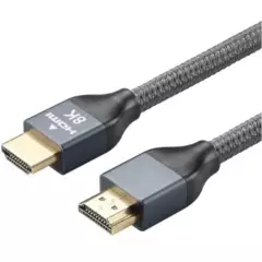 GENERICO - Cable Hdmi 2.1 8k 60hz 4k 120hz 48gbps 2mts Oro Calidad
