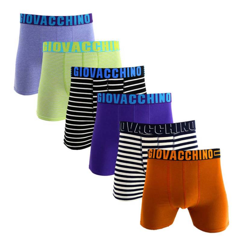 GIOVACCHINO Pack de 6 Boxer Medio Algodón Hombre.