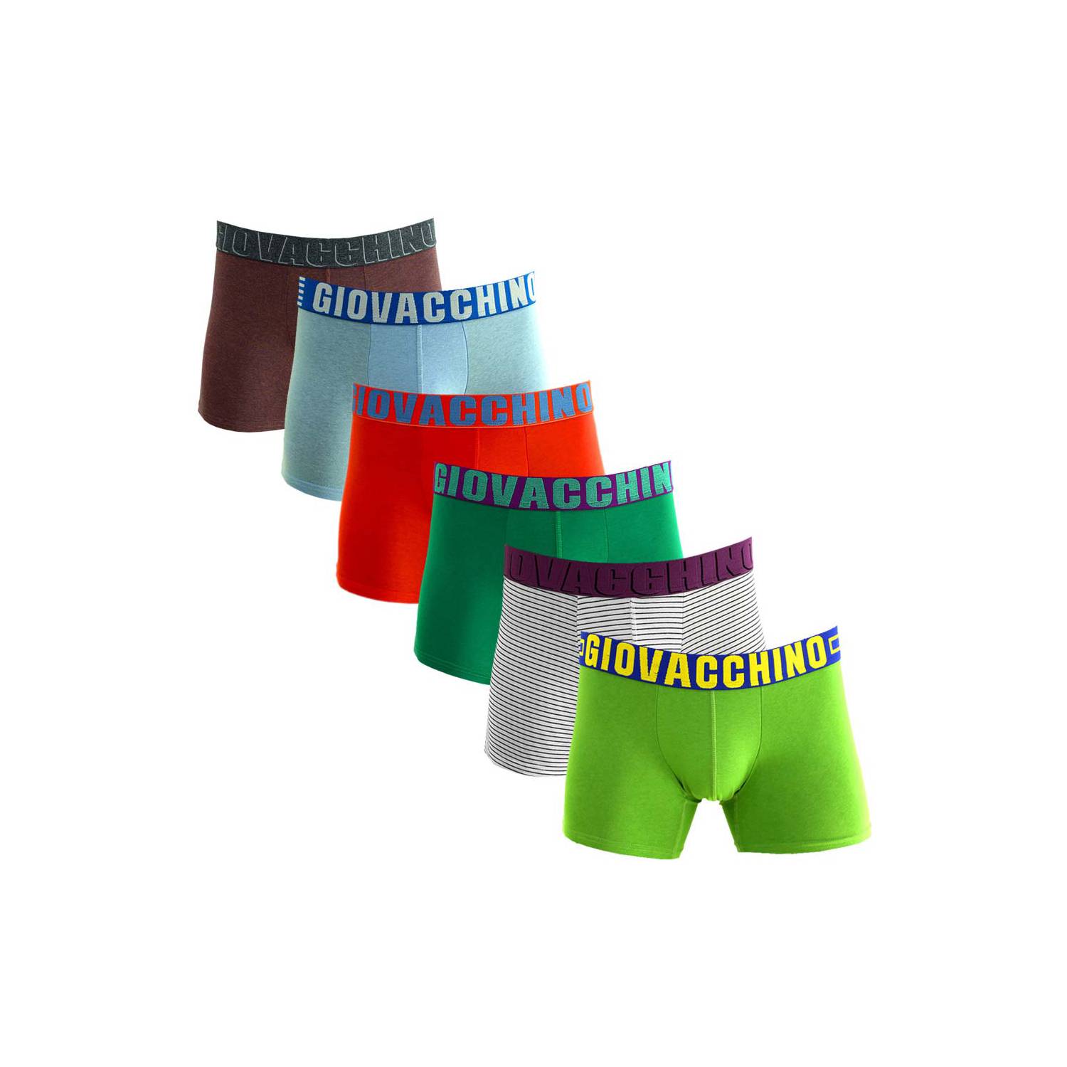 GIOVACCHINO Boxer Medio Algodón Hombre Pack 6 