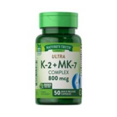 NATURE'S TRUTH - Vitamina Ultra K-2 + MK-7 Complex 800 MCG +D3 - 50 Cápsulas