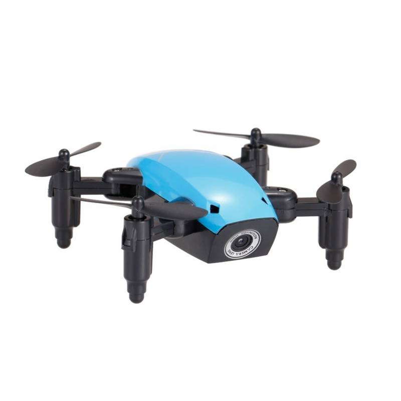 BROADREAM - Drone con cámara MICRO S9W 8x9 cm AZUL Cámara 480p Flip 360