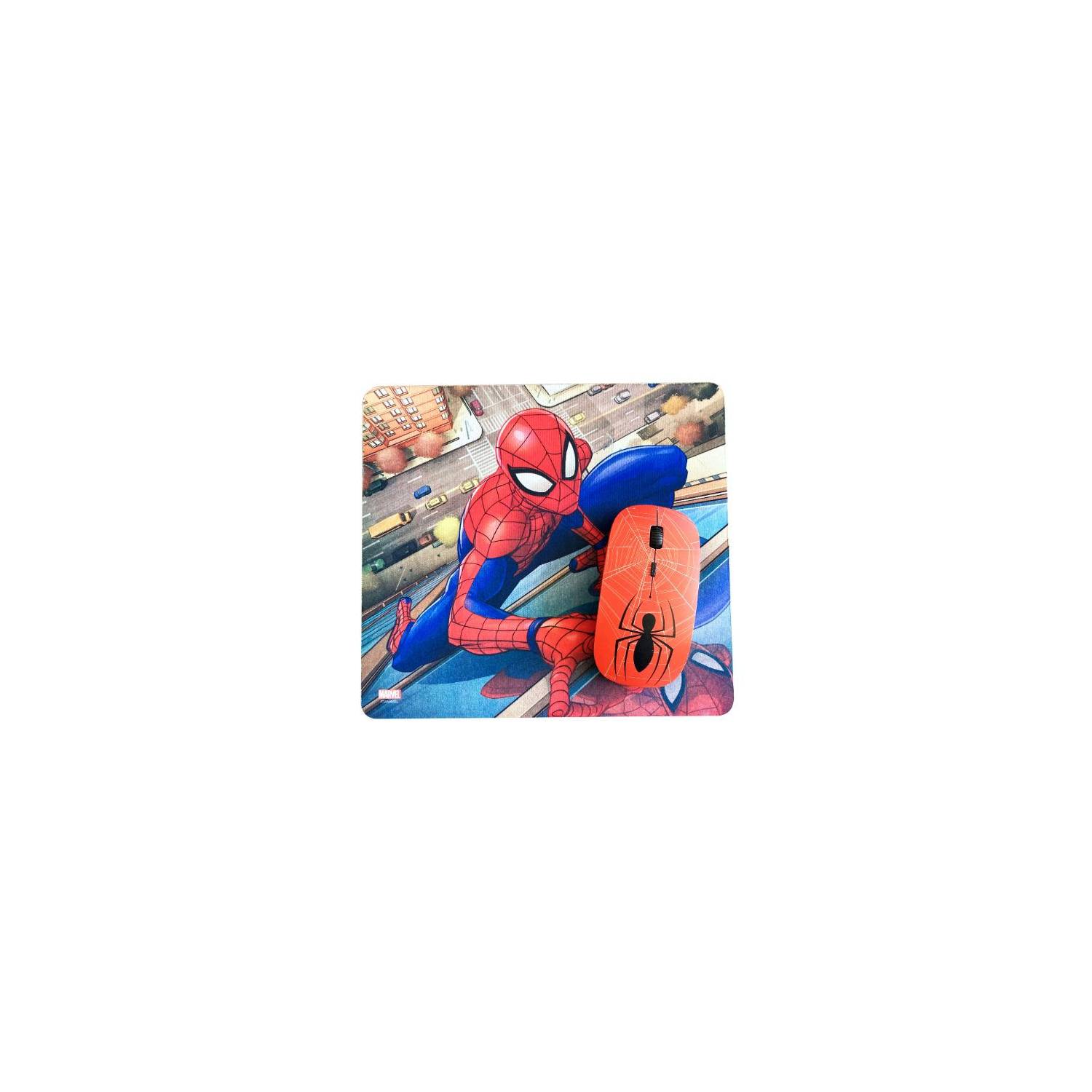 GENERICO Kit Mouse Inalámbrico Mousepad Spiderman 