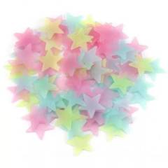 GENERICO - Sticker Estrellas Fluorecente Colores 100 Uds  Luminosas