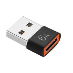 XIAOMI - Adaptador de carga rapida 6A USB tipo C hembra A USB A Samsung iPhone