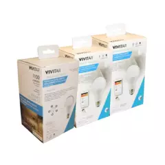 VIVITAR - Pack 2 Ampolletas Wifi Blanca + 1 Ampolleta Color