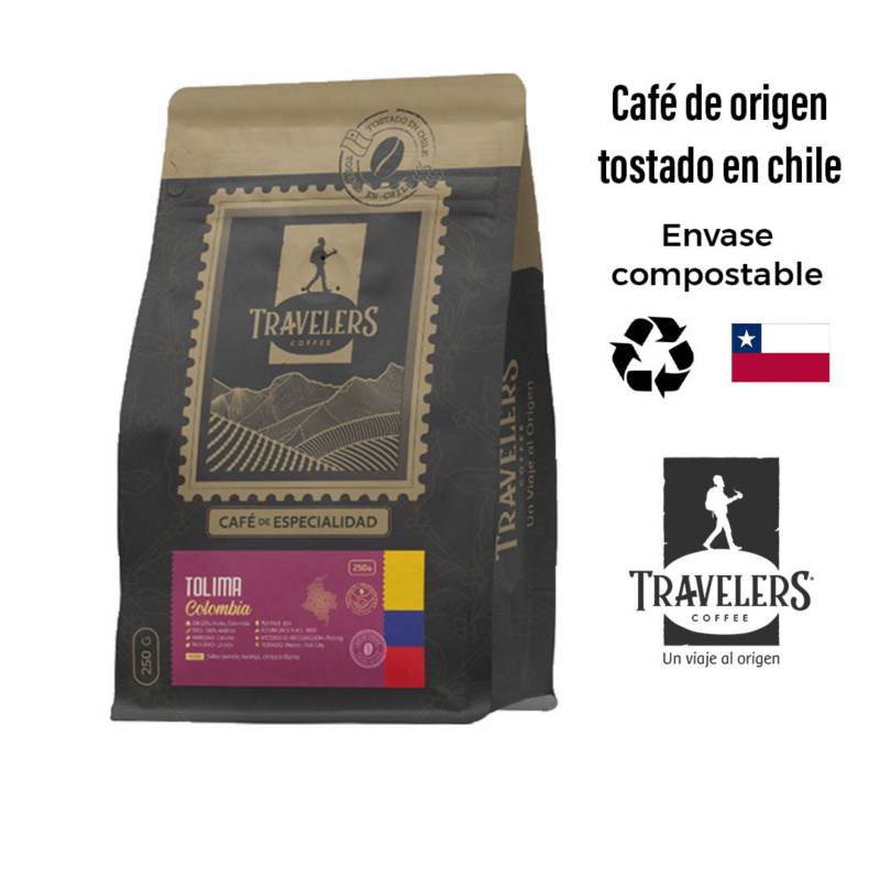 TRAVELERS COFFEE - Café en Grano - Tolima Colombia 250g