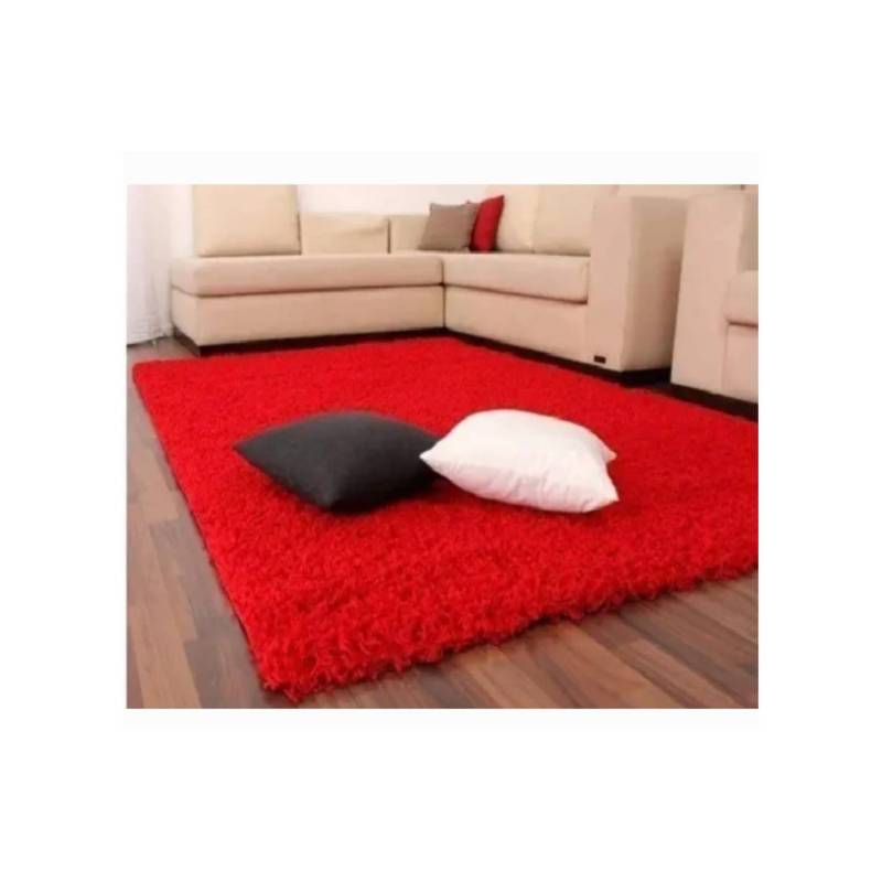 Generico Alfombras Peluda Tipo Shaggy 200x300 Cm Rojo