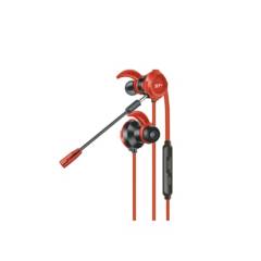 3DFX - Audífono Gamer In-Ear Con Micrófono Desmontable Rojo….