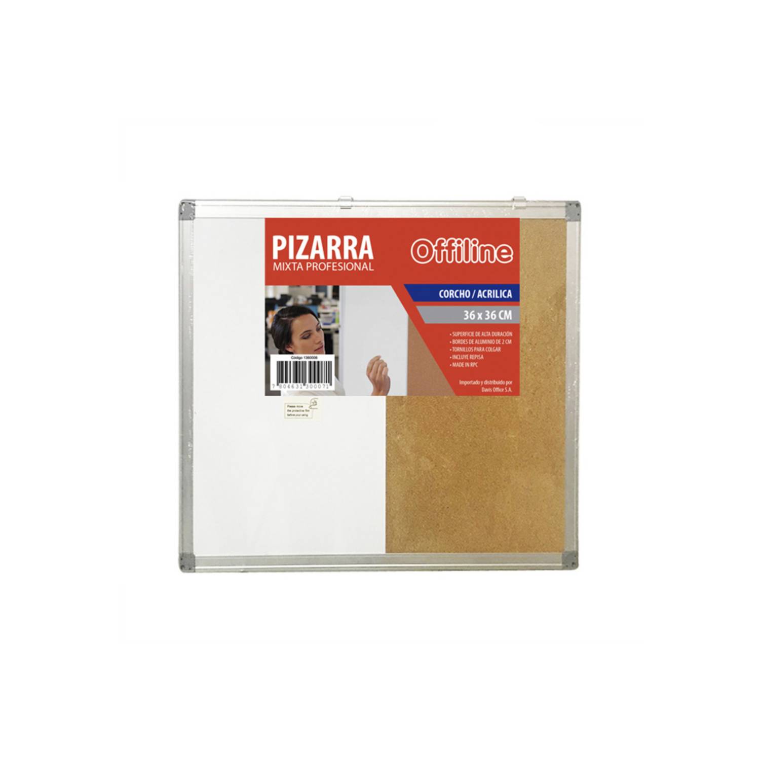 PIZARRA OFFICHILE MIXTA (BLANCA/CORCHO) – Offichile