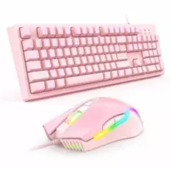 ONIKUMA - Kit Gamer Teclado Y Mouse Onikuma Pink