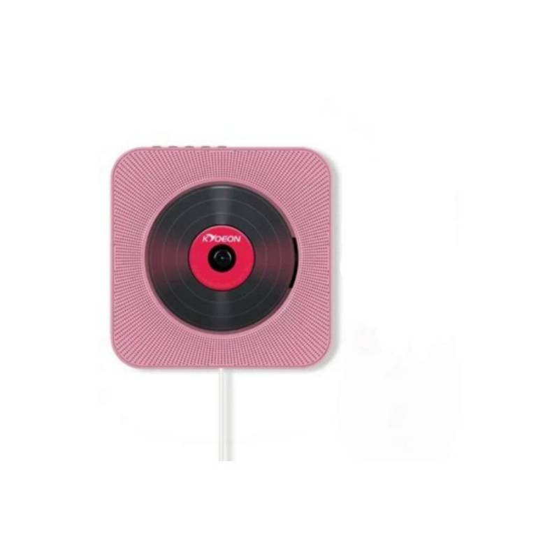GENERICO Reproductor de CD Radio FM Bluetooth USB MP3 de montaje en pared  Rosa